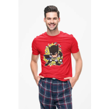 D&B Férfi Unisex Póló PC00004 Batman Piros-Méret S férfi póló