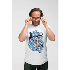  D&B Férfi Unisex Póló PC00008 Clone Tooper Fehér-Méret 4XL