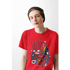D&B Férfi Unisex Póló PC00011 Flash Piros-Méret L férfi póló