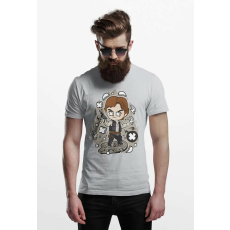  D&B Férfi Unisex Póló PC00012 Han Solo Szürke-Méret S