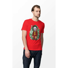D&B Férfi Unisex Póló PC00014 Joker Piros-Méret M férfi póló