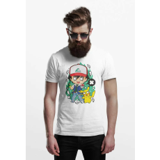  D&B Férfi Unisex Póló PC00023 Pokemon Fehér-Méret S