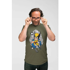  D&B Férfi Unisex Póló PC00024 Wolverine Katonai zöld-Méret 2XL