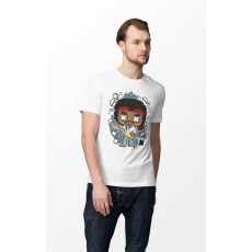  D&B Férfi Unisex Póló PC00026 Jimmy Hendrix Fehér-Méret 4XL
