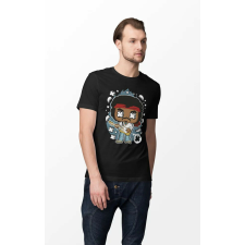 D&B Férfi Unisex Póló PC00026 Jimmy Hendrix Fekete-Méret S férfi póló