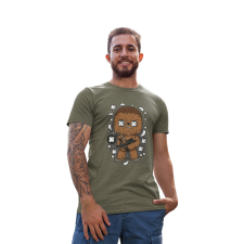 D&B Férfi/Unisex Póló PC00030 Chewbacca Katonai zöld-Méret XL férfi póló