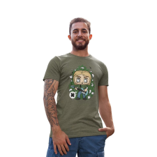 D&B Férfi/Unisex Póló PC00031 Cobain Katonai zöld-Méret 5XL férfi póló