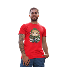 D&B Férfi/Unisex Póló PC00031 Cobain Piros-Méret M férfi póló