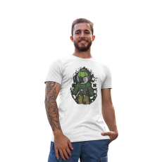  D&B Férfi/Unisex Póló PC00036 Doom Guy Fehér-Méret 4XL