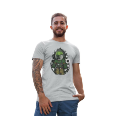  D&B Férfi/Unisex Póló PC00036 Doom Guy Szürke-Méret 4XL