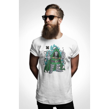 D&B Férfi/Unisex Póló PC00037 Dr Doom Fehér-Méret 2XL férfi póló