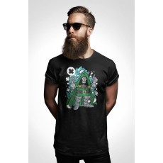  D&B Férfi/Unisex Póló PC00037 Dr Doom Fekete-Méret 4XL