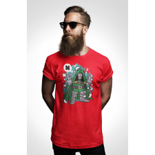 D&B Férfi/Unisex Póló PC00037 Dr Doom Piros-Méret S férfi póló