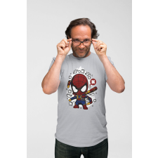 D&B Férfi/Unisex Póló PC00053 Iron Spider Szürke-Méret L férfi póló