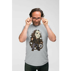  D&B Férfi/Unisex Póló PC00056 Jason Voorhes Szürke-Méret M