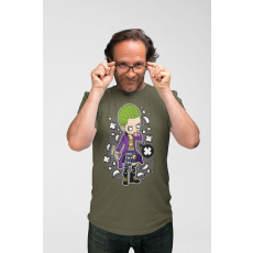  D&B Férfi/Unisex Póló PC00057 Joker Suicide Squad Katonai zöld-Méret XL