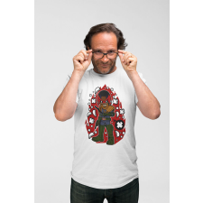 D&B Férfi/Unisex Póló PC00059 Judge Dred Fehér-Méret M férfi póló