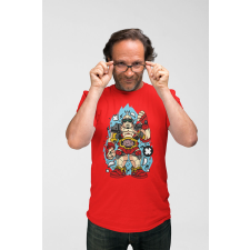 D&B Férfi/Unisex Póló PC00062 Krang Piros-Méret L férfi póló