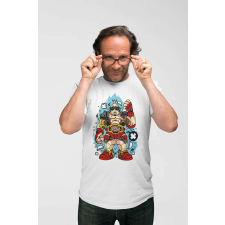 D&B Férfi/Unisex Póló PC00063 Leonardo Fehér-Méret XL férfi póló