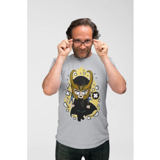  D&B Férfi/Unisex Póló PC00064 Loki Szürke-Méret 4XL