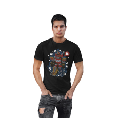  D&B Férfi/Unisex Póló PC00071 Megazord Fekete-Méret 2XL