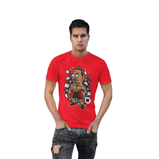 D&B Férfi/Unisex Póló PC00072 Mike Tyson Piros-Méret 2XL