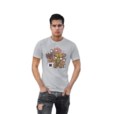 D&B Férfi/Unisex Póló PC00073 Minotaur Szürke-Méret L férfi póló