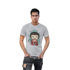  D&amp;B Férfi/Unisex Póló PC00076 Nacho Libre Szürke-Méret S férfi póló