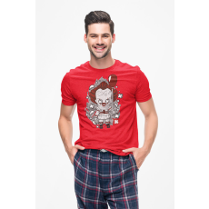  D&B Férfi/Unisex Póló PC00080 Pennywise Piros-Méret M