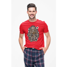 D&B Férfi/Unisex Póló PC00085 Predator Piros-Méret M férfi póló