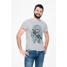 D&B Férfi/Unisex Póló PC00092 Robocop Szürke-Méret 4XL férfi póló