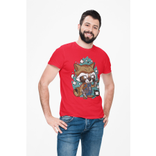 D&B Férfi/Unisex Póló PC00094 Rocket Piros-Méret 2XL férfi póló