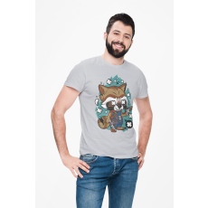  D&B Férfi/Unisex Póló PC00094 Rocket Szürke-Méret L