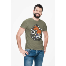 D&B Férfi/Unisex Póló PC00097 SamuraiX Katonai zöld-Méret 2XL férfi póló