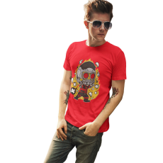  D&B Férfi/Unisex Póló PC00106 Star Lord Piros-Méret S