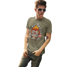  D&B Férfi/Unisex Póló PC00113 Twisted Metal Katonai zöld-Méret 4XL