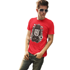  D&B Férfi/Unisex Póló PC00116 Vendetta Piros-Méret 4XL