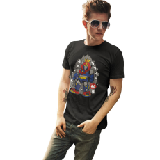  D&B Férfi/Unisex Póló PC00119 Voltus Fekete-Méret 5XL