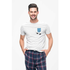  D&amp;B Férfi/Unisex Póló PO00003 Aquarium Pocket Fehér-Méret 4XL férfi póló