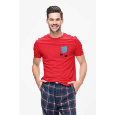 D&B Férfi/Unisex Póló PO00003 Aquarium Pocket Piros-Méret XL férfi póló