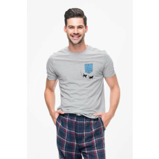  D&B Férfi/Unisex Póló PO00003 Aquarium Pocket Szürke-Méret 2XL