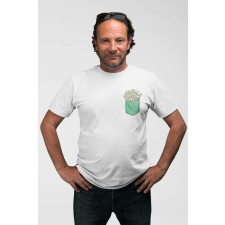  D&amp;B Férfi/Unisex Póló PO00010 Dollar Pocket Fehér-Méret M férfi póló