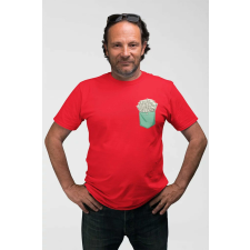 D&B Férfi/Unisex Póló PO00010 Dollar Pocket Piros-Méret 4XL férfi póló