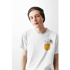 D&B Férfi/Unisex Póló PO00013 Ghost Pocket Fehér-Méret 5XL férfi póló