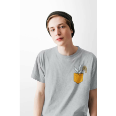  D&B Férfi/Unisex Póló PO00013 Ghost Pocket Szürke-Méret S