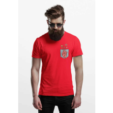  D&B Férfi/Unisex Póló PO00015 Heart Pocket Piros-Méret S