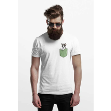  D&B Férfi/Unisex Póló PO00016 Husky Pocket Fehér-Méret 4XL