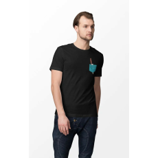  D&B Férfi/Unisex Póló PO00018 Knife Pocket Fekete-Méret 4XL