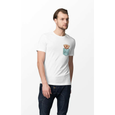  D&B Férfi/Unisex Póló PO00019 Love At First Bite Pocket Fehér-Méret 4XL