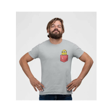 D&B Férfi/Unisex Póló PO00020 Minion Pocket Szürke-Méret 5XL férfi póló